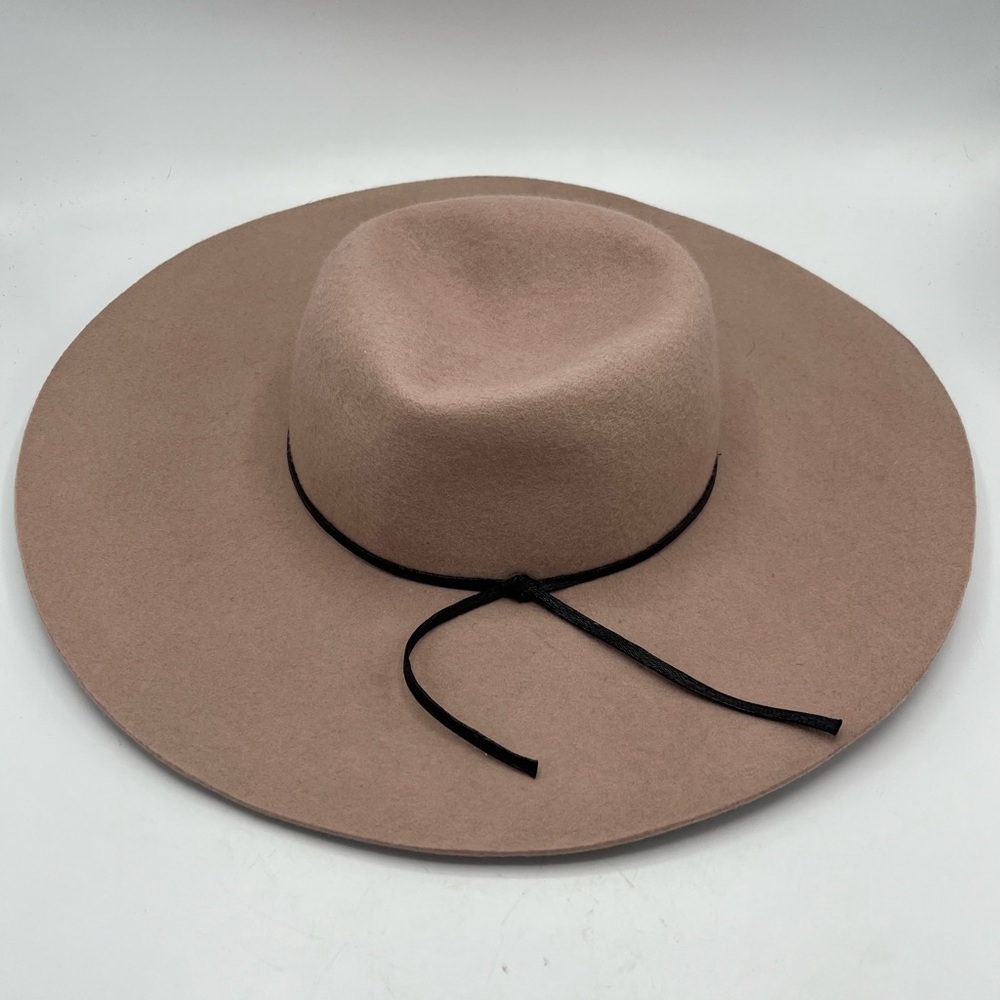 BP Tan Wide-Brim Hat with Black Band